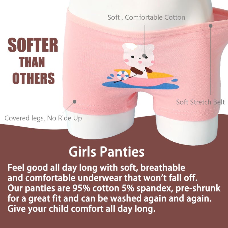Anktry Kids 12 Pack Soft Comfort Cotton Knickers Underwear Little Girls Assorted Boyshort Panties 2-12 Yrs (Colors-2,2-4T) - Image 3